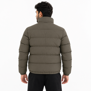 Custom Men's Quilted Puffer Men's <b>Jackets</b> Stand Collar Padded Wholesale Winter <b>Jacket</b> OEM Casual Outdoor Coat Bulk Manufacturer - Product Image 4