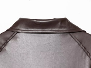 Abrigo de Mujer, Nuevo Modelo 2026, Estilo Casual, Cuello Solapa, Cinturón Decorativo, Cuero Sintético, Retro, Chic, Manga Larga - Product Image 6
