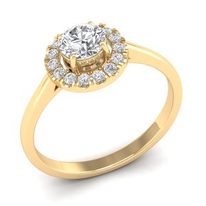 REYES GRA Certified 925 Sterling Silver Round Cut 0.64 Carat Moissanite Engagement <b>Rings</b> For Women Original Fine Jewelry - Product Image 2