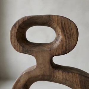 Sculpture abstraite en bois en promotion, décoration de table minimaliste, ornement artistique de forme irrégulière pour salon - Product Image 3
