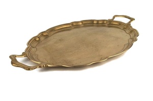 Bandeja de Latón Estilo Antiguo para Decoración Tradicional del Hogar, Cenas de Lujo y Ocasiones Familiares Especiales - Product Image 4