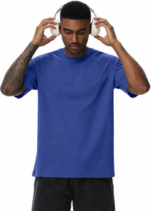 Camiseta de Manga Corta Casual para Hombre, Marca AMY, 100% Algodón, Corte Regular, Lisa, con Logotipo Personalizado Bordado, Venta al Por Mayor - Product Image 4