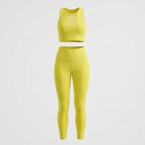 Ensemble de yoga sans couture en spandex pour femme, tenue de sport, vêtements d'entraînement, équipement de fitness - Product Image 1