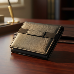 Portefeuille fin pour homme WRIZA RFID Safe |   Portefeuille minimaliste en cuir véritable 6 compartiments |   Design compact et élégant pour un usage quotidien, ouverture courte - Product Image 2