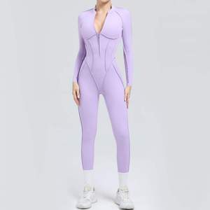 Combinaison unisexe à col halter sans bretelles, ajustée, couleur unie, en spandex et polyester, respirante, anti-humidité, pour toutes les saisons, vêtements de sport - Product Image 1