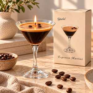 Velas Decorativas Hechas a Mano con Forma de Copa de Martini, Vela Aromática con Adorno de Frutas Realistas - Product Image 4