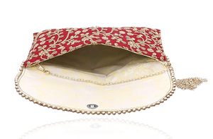 กระเป๋าคลัทช์ปักลายชาติพันธุ์ ราคาประหยัด ทำมือ ดีไซน์เนอร์ สำหรับผู้หญิง งานแต่งงาน งานปาร์ตี้ และงานเทศกาล - Product Image 4