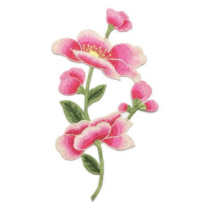Broderie florale de qualité supérieure avec des détails de couture détaillés et des couleurs vibrantes pour une utilisation décorative, badges brodés floraux - Product Image 1