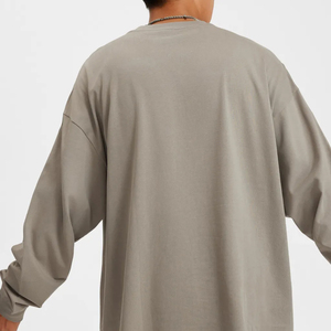 Sweat-shirt unisexe délavé à l'acide, style vintage, coupe oversize, col rond, streetwear, logo personnalisé, fournisseur en gros OEM - Product Image 2