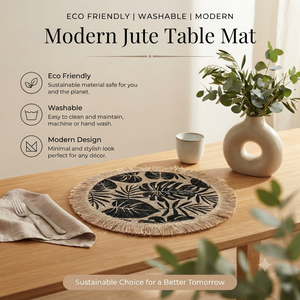 Set de table en jute écologique fait main, vente à l'exportation, décoration de Noël, set de table design, dessous de plat, dessous de plat pour dîner - Product Image 3