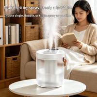 Humidificateur d'air USB à double pulvérisation de grande capacité 2L avec fonctionnement ultra-silencieux pour la maison, le bureau, la chambre à coucher, l'utilisation sur le bureau