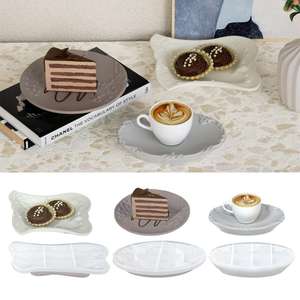 Molde de Silicona de Resina para Bandeja Redonda, Ovalada y Cuadrada con Relieve - Product Image 1