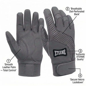 Gants de frappe de baseball professionnels avec manchette élastique et grip en silicone imprimé, pour adultes et jeunes, pour les ligues de baseball et de softball - Product Image 2
