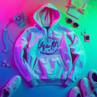 Conjunto de Sudadera con Capucha de Dos Piezas con Cierre de Media Cremallera, Atuendo Formal Coordinado con Personalización OEM ODM, 300g, 100% Poliéster, Secado Rápido