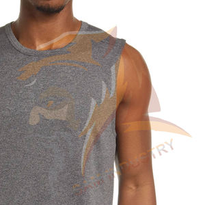 Camiseta sin Mangas para Hombre, Diseño Nuevo, Transpirable, 100% Algodón, Ecológica, Venta en Línea, Ropa Deportiva, MOQ Bajo - Product Image 6