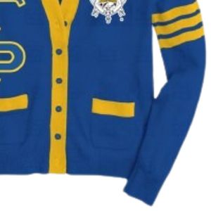 เสื้อคาร์ดิแกน Sigma Gamma Rho สีน้ำเงินรอยัลและสีทอง ปักลายตัวอักษรกรีกแบบกำหนดเอง เสื้อแจ็คเก็ตสเวตเตอร์ปักลายสำหรับชมรมนักศึกษา แฟชั่นวิทยาลัย - Product Image 6