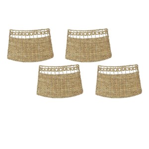 Rustic Woven Seagrass <b>Christmas</b> <b>Tree</b> Collar Natural <b>Tree</b> <b>Base</b> Cover Farmhouse Decor - Product Image 2
