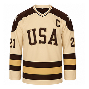 Jersey de Hockey sobre Hielo Sublimado Profesional, Estilo Americano, Cuello en V, Diseño Personalizado Ligero, para Hombres y Jóvenes, Clubes y Equipos - Product Image 1