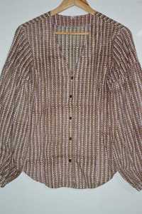 Conjunto de Pijama de 3 Piezas para Mujer, Camiseta de Manga Larga a Rayas con Pantalones Cortos, Ropa de Dormir Informal - Product Image 6