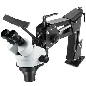 Microscopio con Ingrandimento 45x e 5x con Supporto a Molla Microincassato per Incastonature Precise di Gemme - Product Image 5