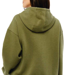 Sudadera con Capucha Personalizada de Algodón y Poliéster Verde Oliva, Fabricante OEM ODM, Proveedor, Fábrica, Venta al Por Mayor, Etiqueta Privada - Product Image 4