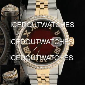 Montre Hip Hop entièrement sertie de strass, montre-bracelet de luxe à quartz pour femme et homme, cadeau pour rappeur, idéale pour les fêtes - Product Image 3