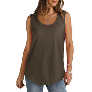 Elegant Style <b>Women's</b> Riibed Rank <b>Top</b> High Performance Marathon Race Wear Sustainable And Comfortable Fit <b>Women's</b> <b>Tank</b> <b>Top</b> - Product Image 1