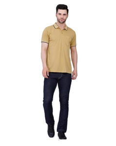 Polo de Manga Corta Rojo para Hombre, de Algodón, Color Sólido, Informal, Transpirable, Tejido Oxford, Corte Regular - Product Image 5