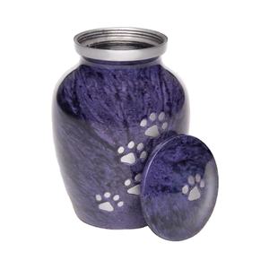 Personalized Metal <b>Pet</b> <b>Urn</b> Ascending Paw Print with Angel Wings Small Memorial <b>Casket</b> with Engraving - Product Image 1