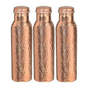Botella de agua para el cuidado de la salud hecha de cobre puro, botella de cobre al por mayor, botella de cobre India - Product Image 6