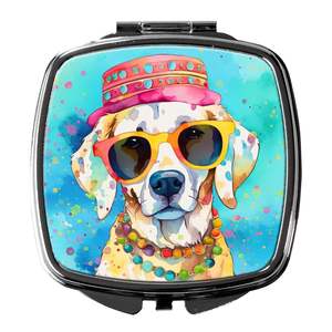 Hippie Dawg compacto decorativo viaje maquillaje espejo bolsillo plegable de mano para mujeres y niñas regalo - Product Image 1