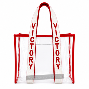 กระเป๋าใสใส่ของสำหรับกีฬา Victory Clear Stadium Tote Bag แบบใส PVC  สายสะพายประดับลูกปัด  ได้รับอนุญาตให้นำเข้าสนามกีฬา เหมาะสำหรับแฟนกีฬาในวันแข่งขัน - Product Image 1
