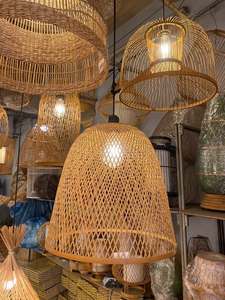 Handmade Rattan Cylinder Lamp Covers European Antique Style Hand Woven Eco-Friendly <b>Light</b> <b>Shades</b> - Product Image 6
