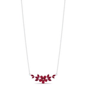 Colliers pendentifs REYES en argent sterling 925 avec rubis taille poire de 3,87 carats pour femmes, certifiés GRA, bijoux fins en moissanite - Product Image 4