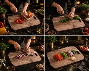 Planche à pizza ronde en bois artisanale avec poignée, plateau à pizza en bois naturel pour la maison, le restaurant, la cuisine - Product Image 3