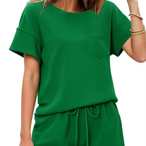 Conjuntos de Shorts de Verano para Mujer, Fabricantes Profesionales, Conjunto de Camiseta y Shorts Extra Grandes para Mujer en Cantidad al por Mayor - Product Image 3