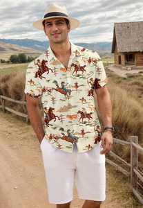Camisas de Manga Larga para Hombre, Tejidas en 100% Algodón, Cuello Redondo, Corte Regular, Transpirables, de Secado Rápido, Ecológicas, Casuales, con Logotipo Frontal y Patrón a Cuadros - Product Image 3