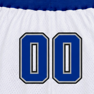 Shorts de basket-ball en mesh sublimé bleu royal et blanc pour hommes, imprimés numériquement, vêtements de sport pour compétition d'équipe - Product Image 6