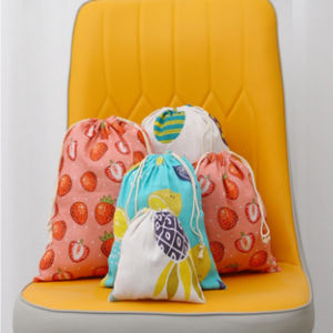 Pochette cosmétique réutilisable en toile de coton écologique beige, style mode, avec fermeture éclair, personnalisable avec logo imprimé et motif brodé, vente en gros - Product Image 2