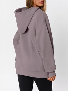 Sudadera con capucha extragrande para mujer, de la mejor calidad, a la moda, antiencogimiento, diseños deportivos OEM, material suave, tallas grandes. - Product Image 2