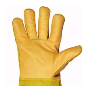Grain Leather Gloves <b>Fire</b> Resistant Working Fireplace Welding Gloves Heat Resistance Waterproof Anti-Slip Silicone-free Powde - Product Image 6