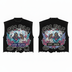 2026 New Latest Design Sleeveless Vest Shirts Streetwear Solid Color Hip Hop Fleece Fabric OEM ODM Premium T-shirt Men - Product Image 2