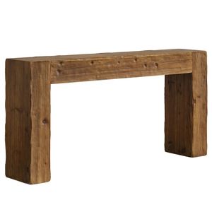Consolle in Legno Massello con Pannello di Controllo, Elegante Tavolo da Ingresso/Divano - Product Image 5