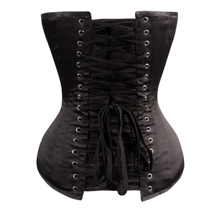 Corset Overbust Noir Sexy à Lacets pour Femme – Gaine Amincissante et Bustier Sculptant - Product Image 2