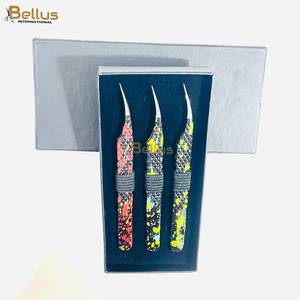 Pinzas de Alta Calidad para Pestañas de Volumen, Antimagnéticas, de Acero Inoxidable, Punta de Fibra, Punta Lisa, 10 mm - Product Image 3
