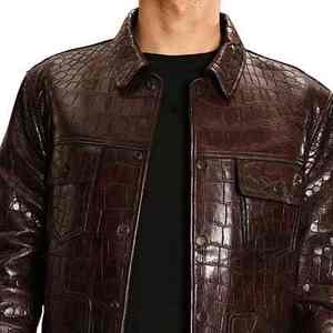 <b>Leather</b> <b>jacket</b> customize logo customize colour customize size street wear stand collar high quality product - Product Image 1