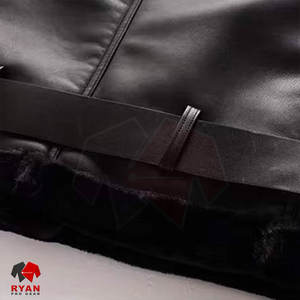 Veste en cuir pour homme de qualité supérieure, couleur unie, personnalisation de la marque, design d'hiver unique, usine OEM ODM - Product Image 2