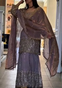 ABAYA Étnica para Mujer, de Poliéster, Manga Larga, con Cuentas, para Fiestas, Transpirable, Corte Regular, Hecha en India, Precio al por Mayor - Product Image 4