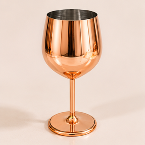Copa de Vino de Metal Irrompible de Alta Calidad al por Mayor con Acabado de Cobre de Lujo para Decoración de Fiestas y Bodas - Product Image 5