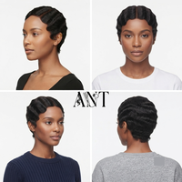 Perruque courte ondulée 100% cheveux humains, coupe pixie, perruque fabriquée à la machine à Shanghai pour femmes noires, usage quotidien